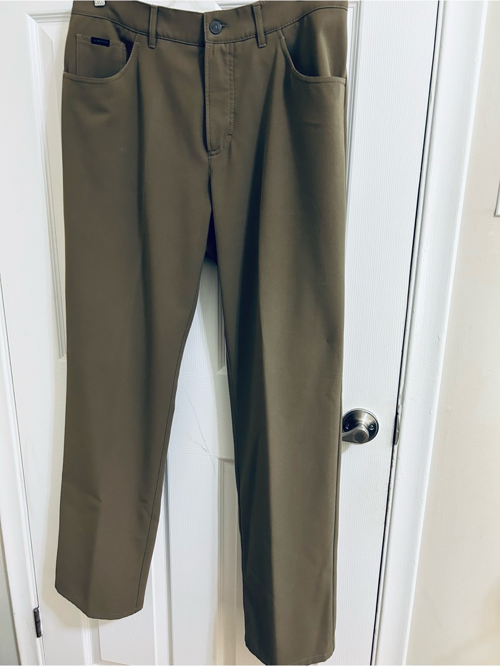 Alberto - Men's Olive Green Stretch Casual Pants